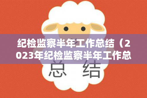 纪检监察半年工作总结（2023年纪检监察半年工作总结）