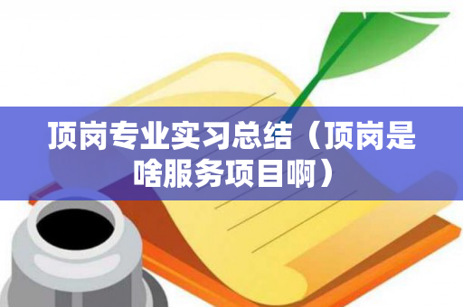 顶岗专业实习总结（顶岗是啥服务项目啊）