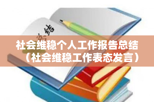 社会维稳个人工作报告总结（社会维稳工作表态发言）