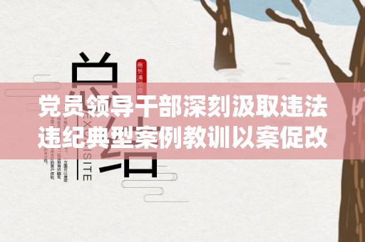 党员领导干部深刻汲取违法违纪典型案例教训以案促改专题民主(组织)生活会个人对照检查材料（党委班子成员深入党建联系点开展工作情况汇报材料）