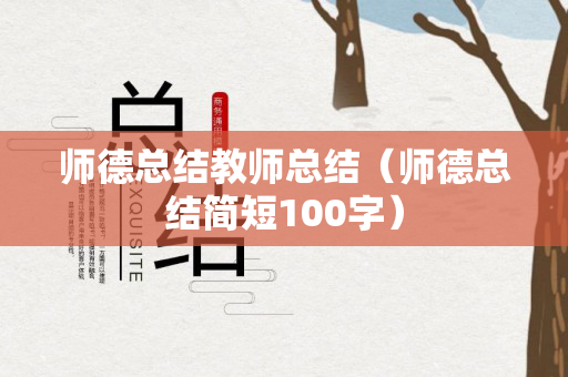 师德总结教师总结（师德总结简短100字）