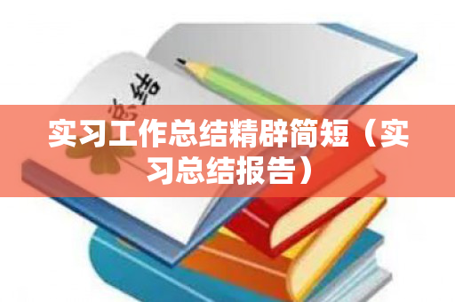 实习工作总结精辟简短（实习总结报告）