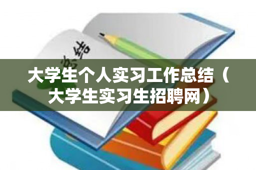 大学生个人实习工作总结（大学生实习生招聘网）