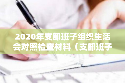 2020年支部班子组织生活会对照检查材料（支部班子组织生活会发言材料）