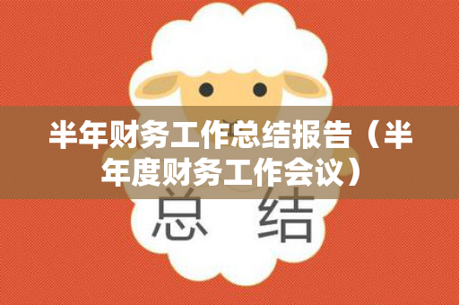 半年财务工作总结报告（半年度财务工作会议）