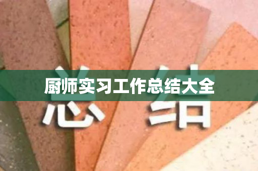 厨师实习工作总结大全