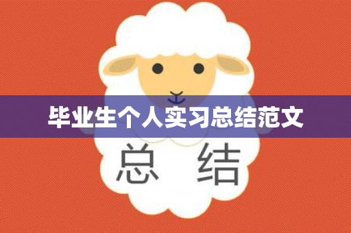 毕业生个人实习总结范文