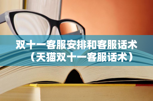 双十一客服安排和客服话术（天猫双十一客服话术）