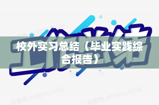 校外实习总结（毕业实践综合报告）