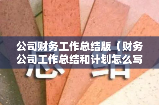 公司财务工作总结版（财务公司工作总结和计划怎么写）