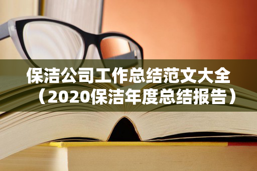 保洁公司工作总结范文大全（2020保洁年度总结报告）