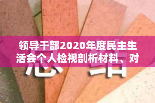 领导干部2020年度民主生活会个人检视剖析材料、对照检查发言提纲及对照检查材料4篇合集（好干部二十四字方针）