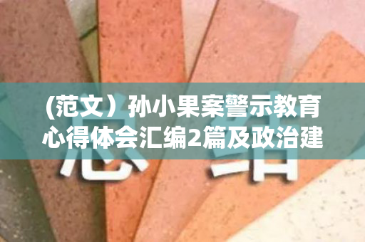 (范文）孙小果案警示教育心得体会汇编2篇及政治建警应强化九种意识+不断提升“六种能力”（孙小果案件警示观后感）