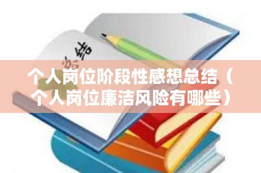 个人岗位阶段性感想总结（个人岗位廉洁风险有哪些）