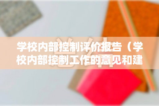学校内部控制评价报告（学校内部控制工作的意见和建议）