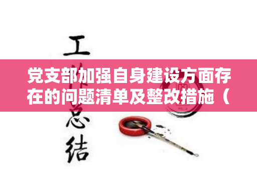 党支部加强自身建设方面存在的问题清单及整改措施（加强支部建设方面）