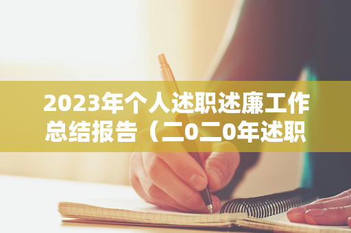 2023年个人述职述廉工作总结报告（二0二0年述职述廉报告）