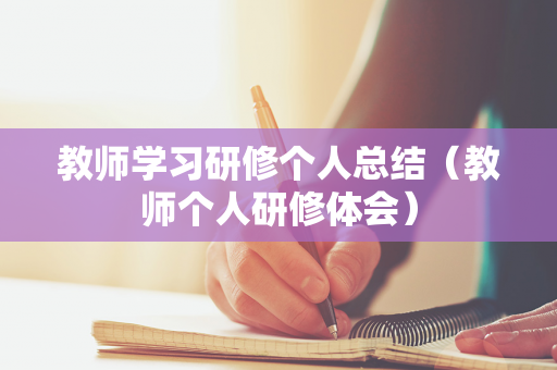 教师学习研修个人总结（教师个人研修体会）