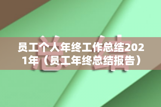 员工个人年终工作总结2021年（员工年终总结报告）
