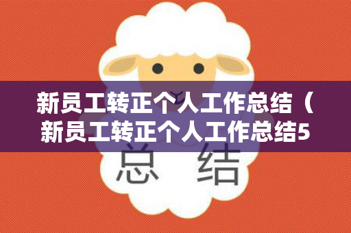 新员工转正个人工作总结（新员工转正个人工作总结500字左右）