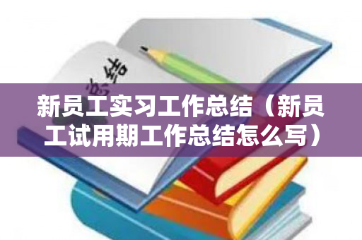 新员工实习工作总结（新员工试用期工作总结怎么写）