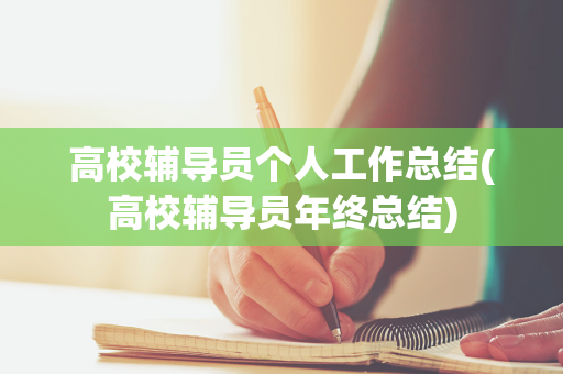 高校辅导员个人工作总结(高校辅导员年终总结)